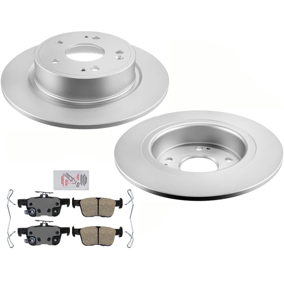 Rear GEO Coated Disc Brake Rotors & Ceramic Pads For 2018-21 Honda Accord EX-L