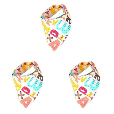 

3pcs Cotton Baby Kids Handkerchief Infant Soft Drooling Saliva Towel Reusable Toddler Cartoon Printed Bib