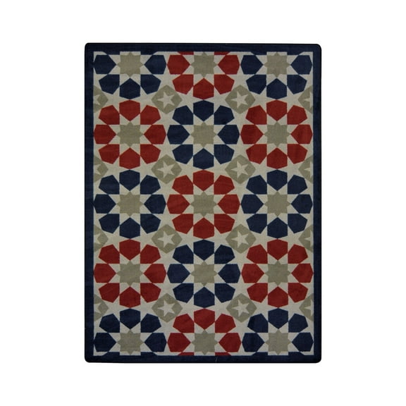 Kaleidoscope - Whimsical Area Rugs Americana, 7'8" x 10'9", Multicolored