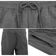 thumbnail image 3 of Men's Sports Gym Fitness Work Out Running Jogging 2 Piece Tracksuit Set (Dark Grey, S), 3 of 3