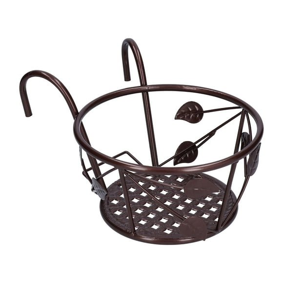 Hanging Flower Pot Rack Outdoor Plant Stand Railings Planter Containers Over The Rail Flower Pot Holder for Patio Garden Balcony,Hanging Flower Basket,Railing Planters Basket