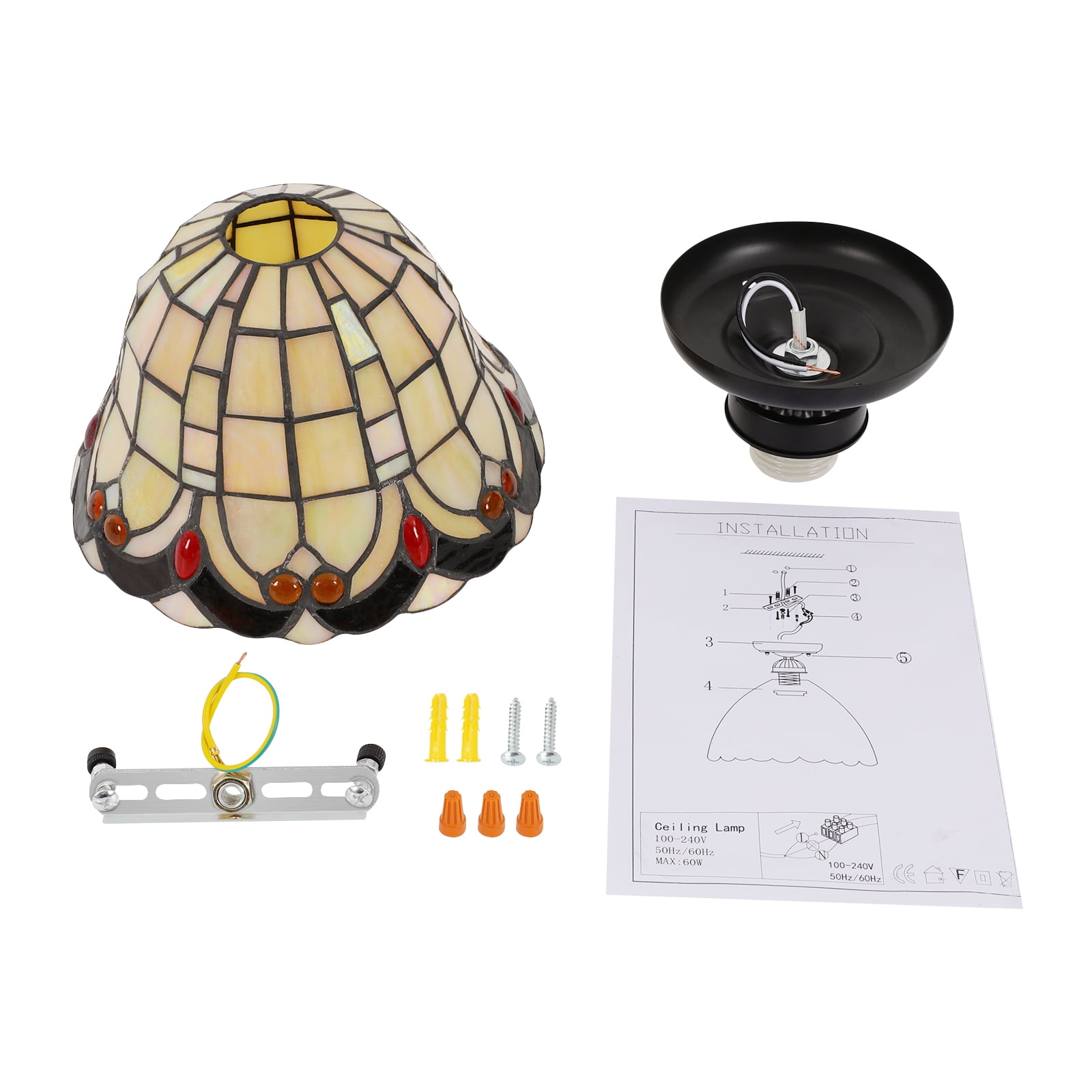 Ceiling Light Fixture, 7.87-Inch Ceiling Light, Vintage Ceiling Light for Indoor