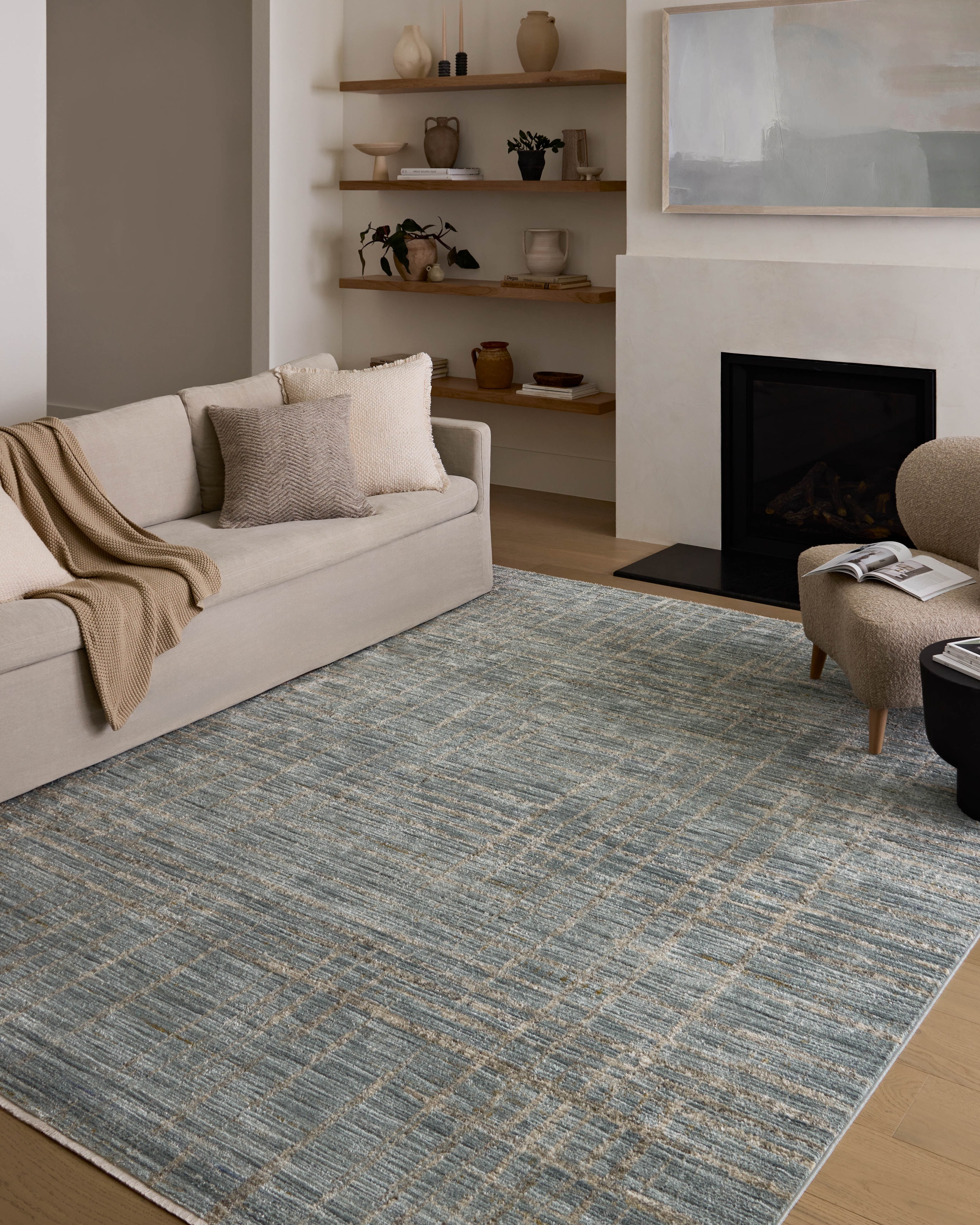 Loloi Wade Spa / Sand 18" x 18" Sample Rug