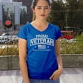 thumbnail image 4 of Proud Veteran Women's V-Neck T-shirt Veteran's Day Military Honor US Flag Army Air Force RED Friday American Patriot Tee, 4 of 7