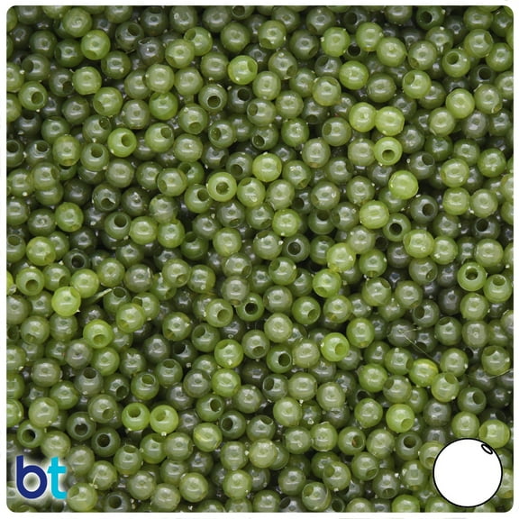 BeadTin Jade Opaque 4mm Round Plastic Beads (1000pcs)