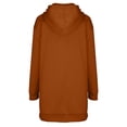 thumbnail image 4 of Vestido sudadera largo con capucha y cordón para mujer - Jersey oversize informal con bolsillo, mezcla de poliéster, tallas S-XXL, 4 of 5