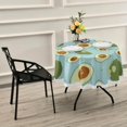 thumbnail image 7 of Coolnut 60" Avocado Round Tablecloth, Waterproof Tablecloth Stain Resistant and Wrinkle Decorative Patio Table Cloths for Kitchen Dinning Room Party Home Garden Picnic, 7 of 7