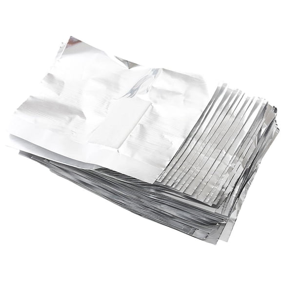 Hzzsbu 100 Pcs Foil Nail Wraps, Nail Foils for Gel Nails, with Pre-attached Lint-Free Cotton Pads, Nail Foil Aluminium Wraps Remover for Fast & Gentle Soak Off Gel Polish Removing silver