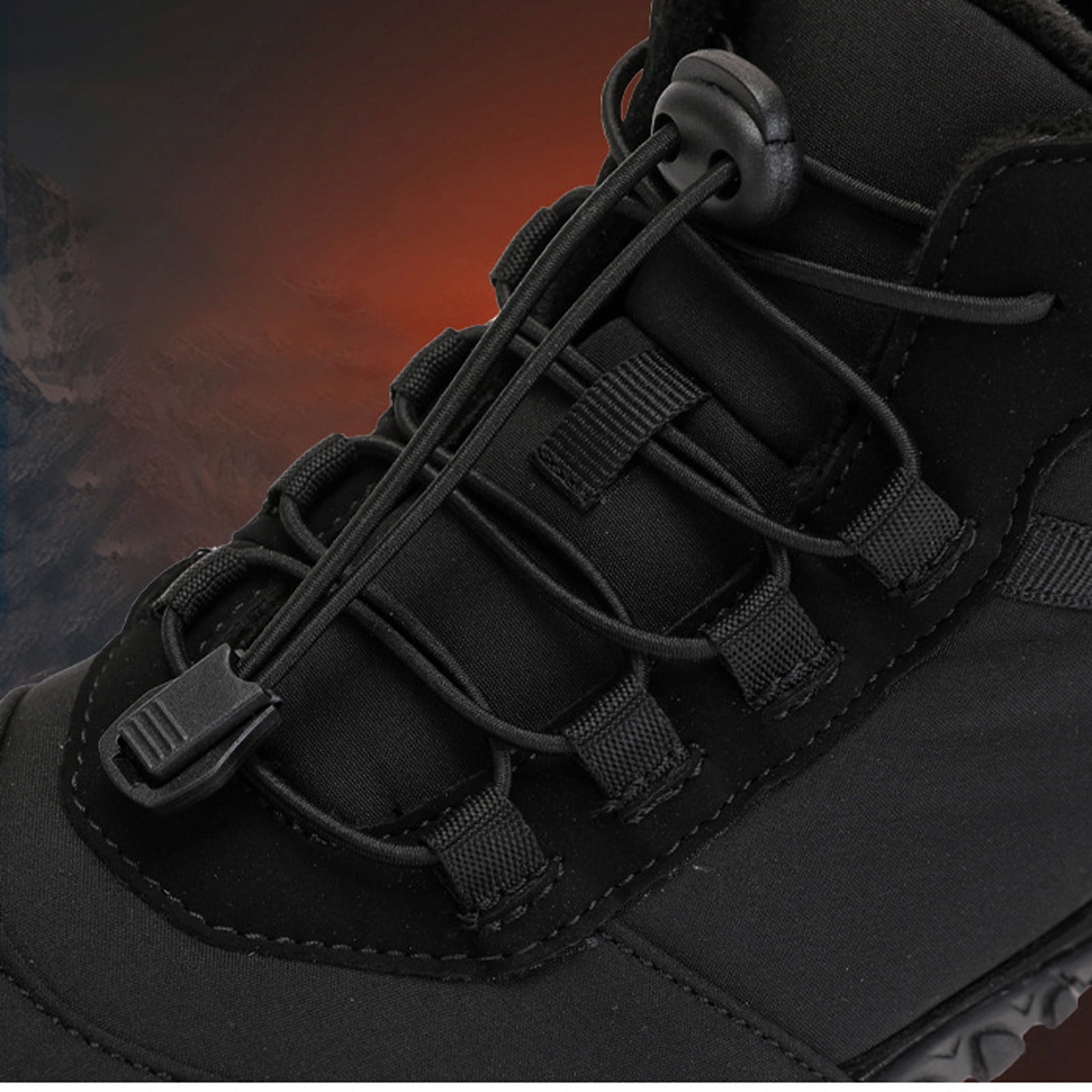 hopeusnice Winter Barefoot Shoes for Women Waterproof Running Shoes Hiking Shoes Toe Shoes High Warm and Non-Slip Boots Black 36