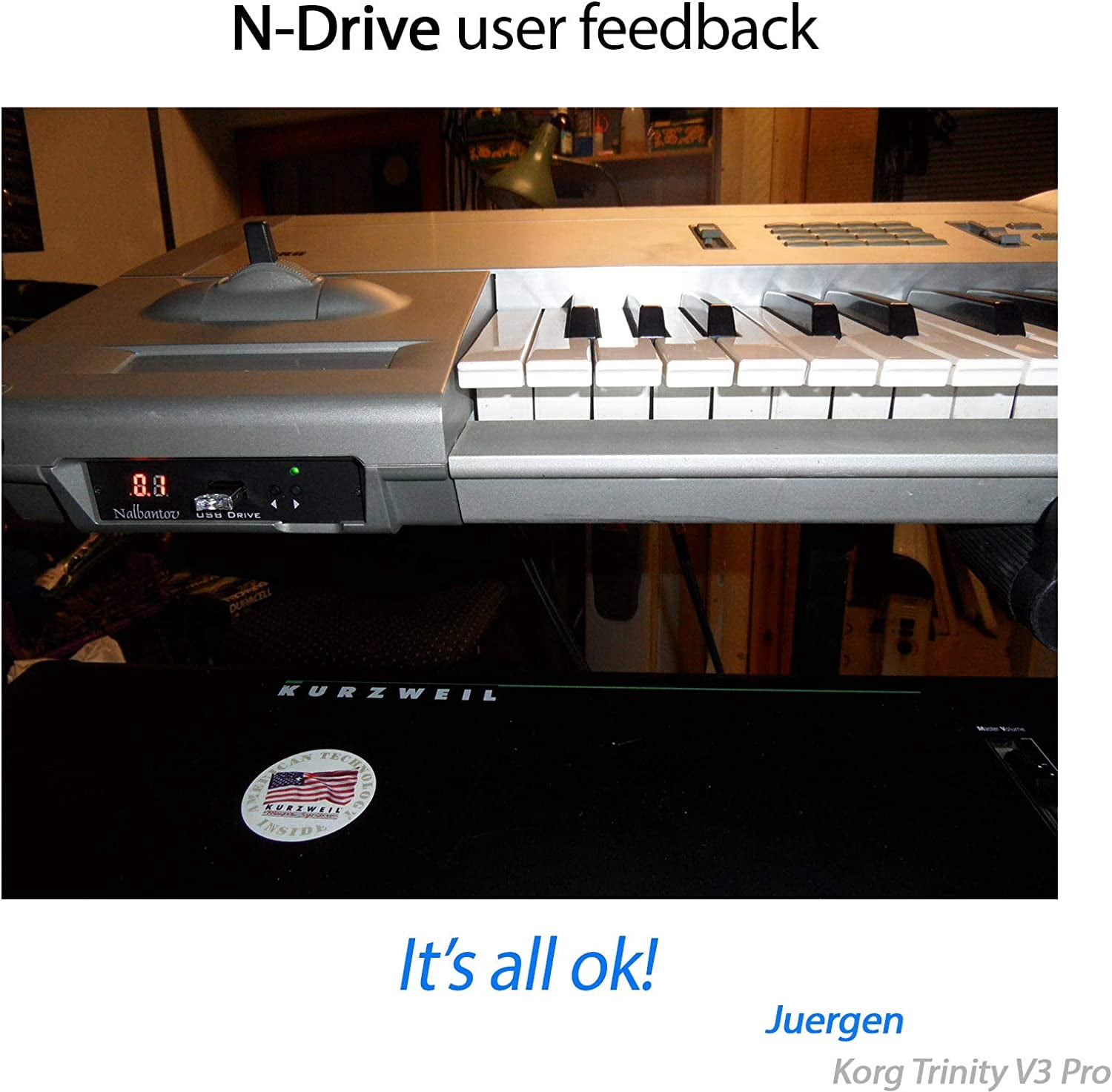 Nalbantov USB Floppy Disk Drive Emulator N-Drive 100 for Korg Trinity, Trinity Plus, Trinity Pro, Trinity Pro X, Trinity V3