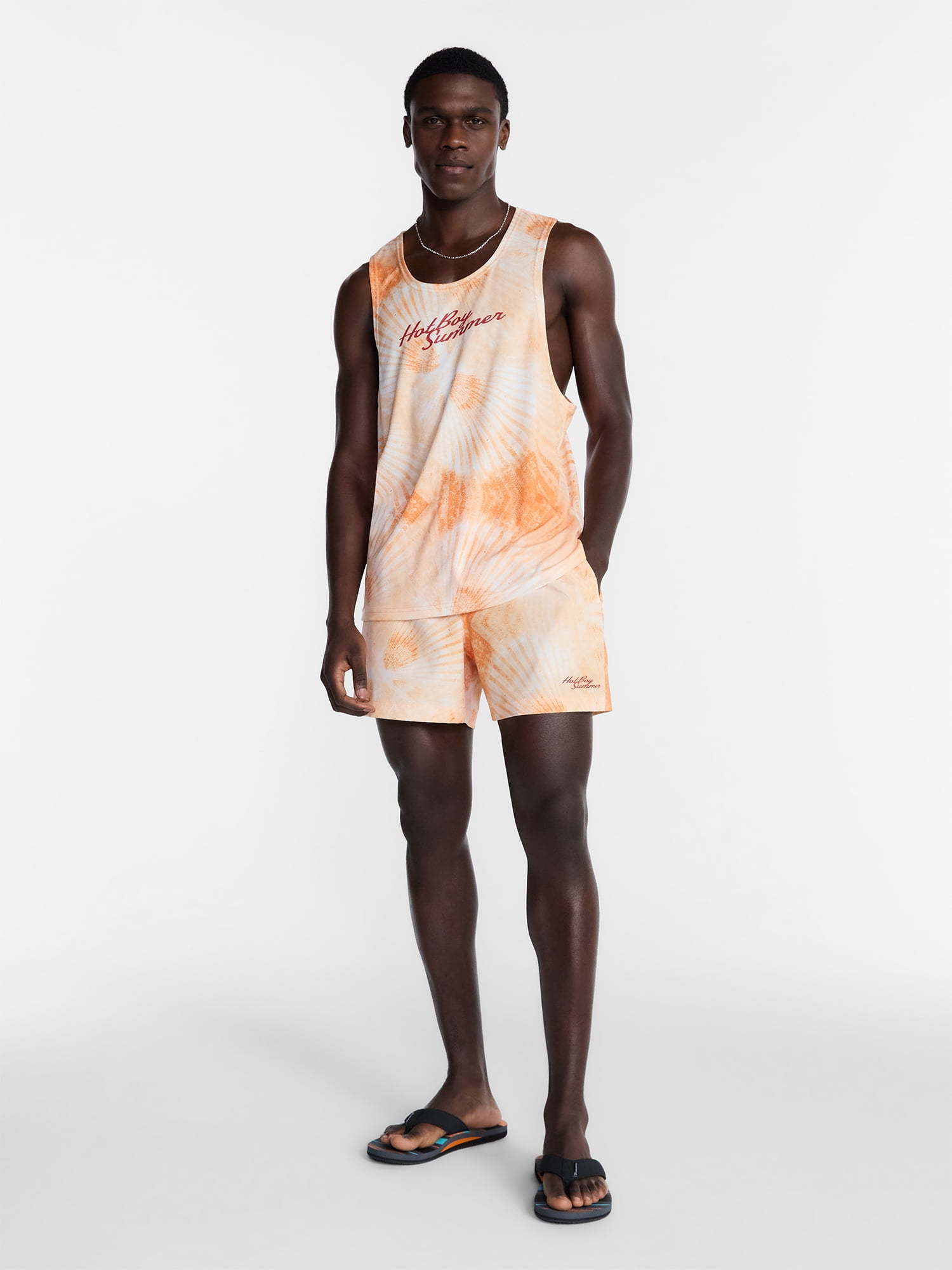 Hot Boy Summer by Megan Thee Stallion Men’s 5'' inseam Mesh Swim Shorts, Sizes S-3XL