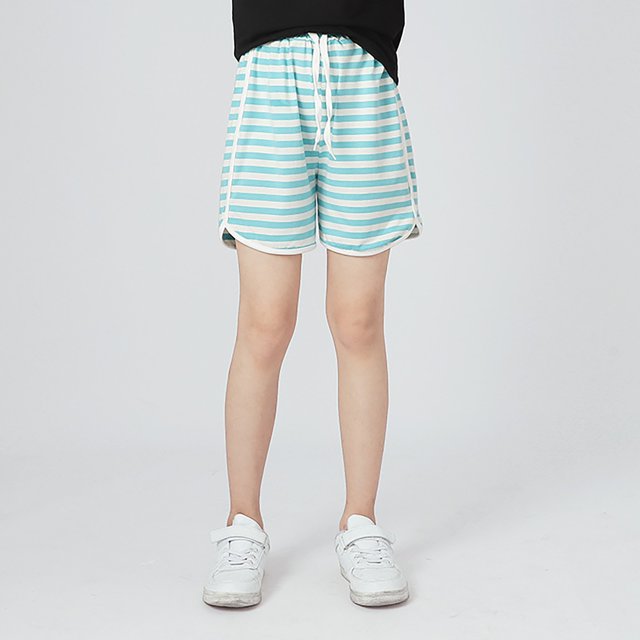 XDZJLR Shorts for Girls Little Child Boy And Casual Striped Pattern Breathable Beach Short