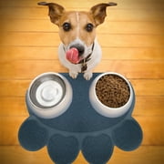 Angle View: PETMAKER Paw Shaped Non Slip Food and Litter Mat for Dogs and Cats