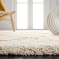 thumbnail image 4 of SAFAVIEH Hudson Amias Plush Geometric Shag Area Rug, Ivory/Gold, 9' x 12', 4 of 8