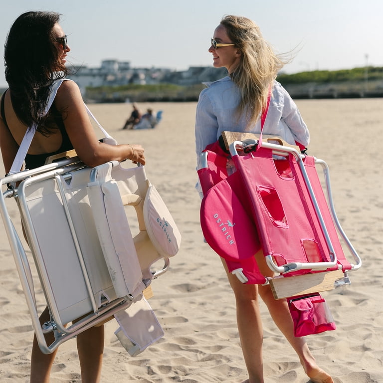 Ostrich Deluxe Sun Lay Beach Lounger with Face Hole - Lightweight