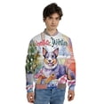 thumbnail image 4 of Watercolor Hello Winter Australian Cattle Dog Chill Christmas Welcome All Over Print 3D Baseball Jacket Heeler Lover Gifts Bomber Jacket Softball - 00016, 4 of 6