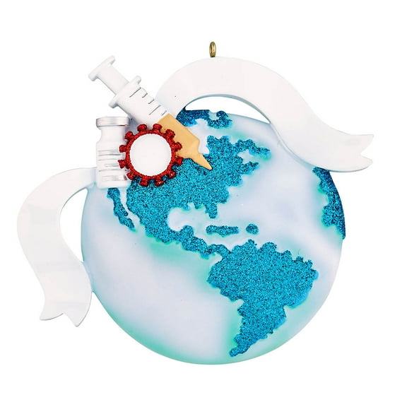 Vaccinate The World Personalized Christmas Ornament DO-IT- YOURSELF