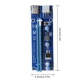 thumbnail image 4 of kurtrusly PCI-E Extender Card Mining Computer PCI-E 1x TO 16x Adapter with 6-pin & USB Interface with 1m USB Cable Blue 1M 1Set, 4 of 6