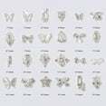 thumbnail image 6 of opvise 20Pcs Nail Ornaments Fade-Resistant Alloy Unique Butterfly Nail Charms Shiny Manicures Decor Birthday Gift, 6 of 8