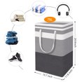 thumbnail image 3 of Tripumer 3Pack Large Laundry Basket, 75L Freestanding Waterproof Laundry Basket, Collapsible Storage Box with Easy Carry Handle, Suitable for Home and Dormitory Clothes, Towels and Toys Gradient Gray, 3 of 8
