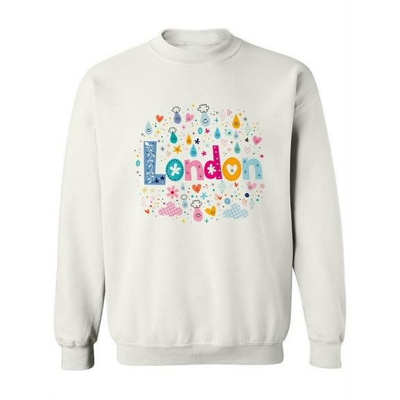 Colorful London Sweatshirt Women -Image by Shutterstock, Female 5X-Large