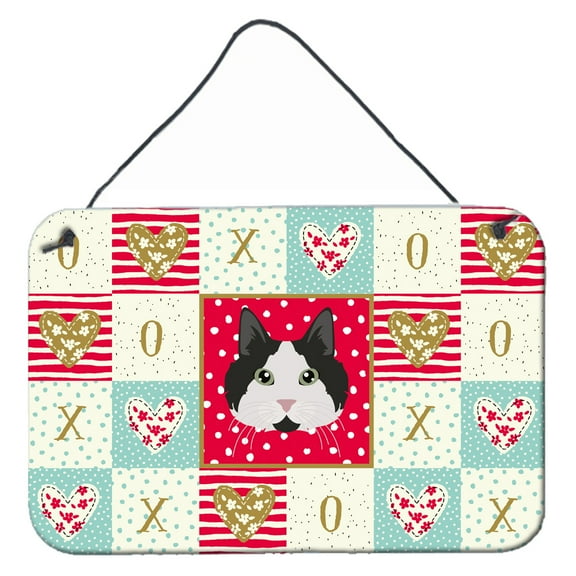 Carolines Treasures CK5109DS812 Cymric 2 Cat Love Wall or Door Hanging Prints 8x12 multicolor