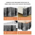 thumbnail image 6 of Black Abstract Bed Skirt Queen Size 16 Inch Drop, Vintage Graffiti Mottled Texture Wrap Around Dust Ruffle Bedskirts, Wrinkle & Fade Resistant Easy Fit Bedskirt with Adjustable Elastic, 6 of 8