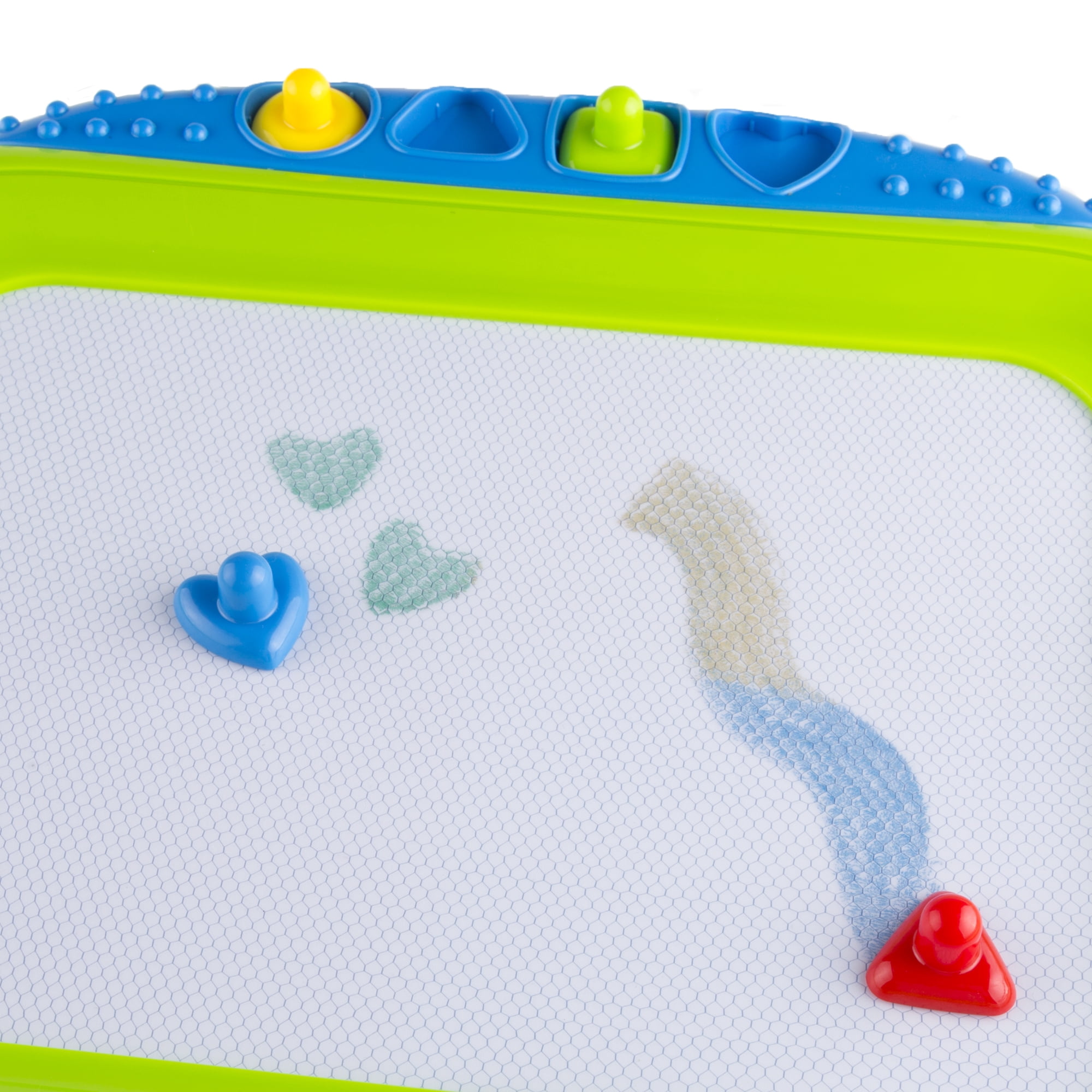 Hey Play Magnetic Drawing Board - Doodle Pad Toy with 4 Magnet Stamps