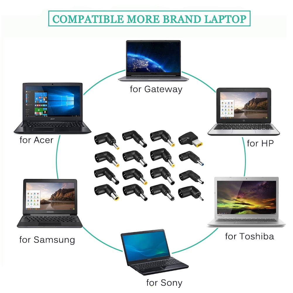 Gonine 90W Universal Laptop Charger, 110-240V AC to DC 19V 19.5V 20V 18.5V 15V 16V AC Power Supply Adapter, Compatible with HP Dell Acer Asus Toshiba