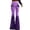 Purple, variant on Solthread Womens Flare Pants Halloween Bat Claw Graphic Print High Waist Bell Bottom Lace Gothic Trousers