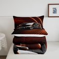 thumbnail image 4 of Race Car Full Size Bedding Set, Racing Car Comforter Set Extreme Sports Quilt Race Car Decor Room, Speed Sports Car Duvet Insert With 2 Pillow Cases, Red Orange, 4 of 5