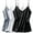 Black/White/Grey, variant on 3 Pack: Womens Silk Satin Tank Top V Neck Camisole Cami Spaghetti Strap Top Loose Sleeveless Blouses Tank Shirt