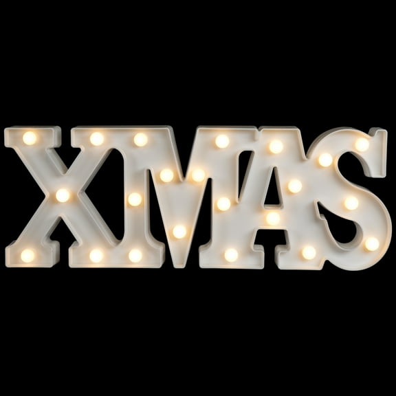 Northlight 18.5" Battery Operated LED Lighted "XMAS" Christmas Marquee Sign - Warm White