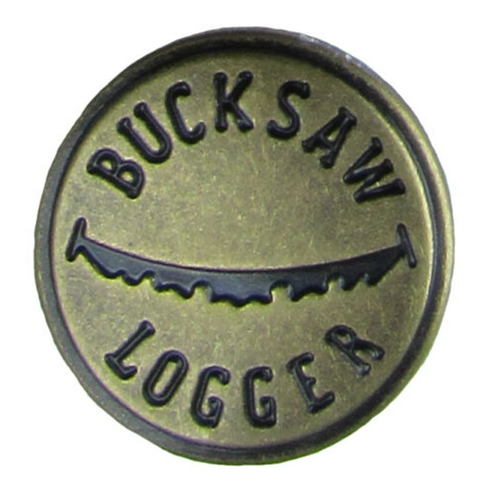 Men's Metal Bachelor Buttons Logger Buttons for Suspenders (4 Pack of 8