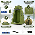 thumbnail image 6 of Portable Camping Shower Tent, Pop Up Privacy Tent, Outdoor Changing Room Toilet Tent Waterproof Privacy Shelter for Camping, Beach, Hiking, Fishing, 6 of 7