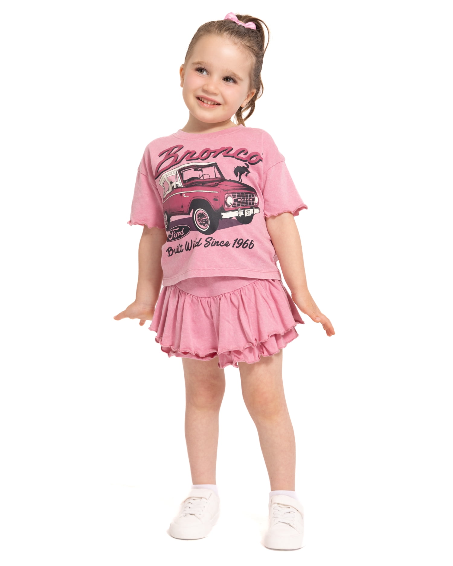 Ford Bronco Toddler Girls Graphic Tee and Skort Set, 2 Piece, Sizes 12M-5T