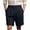 Dark Blue, variant on Chino Shorts Men Pleated Front Golf Shorts Work Casual Shorts Lightweight Button Dress Short Pants with Pockets Brown M