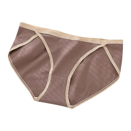 Summer Savings Clearance 2025! itsun Plus Size Womens Underwear  Cotton Underwear for Women  Women s Solid Seamless High Slit Plus Size Underwear Coffee XXXXL
