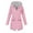 Pink, variant on Xunlbb Clearance! Women Solid Color Rain Jacket Outdoor Hooded Windproof Loose With Pocket Coat,Khaki