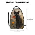thumbnail image 6 of Kdxio Black Cat in Wildflowers Print 2 Pack Car Kick Mat Seat Cover Back Protector Mat with Pockets for Organizer Backseat Protector and Storage Anti Kick Pad for Vehicles, 6 of 6