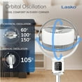 thumbnail image 5 of Lasko Whirlwind 7” 24-Speed Orbital Motion 25ft/s Airflow Remote Control Pedestal Fan, APDC301, 5 of 24