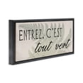 thumbnail image 2 of Stupell Industries Farmhouse French It's All Green Black Floating Frame Canvas Art, 25 x 11, by Lil' Rue, 2 of 7