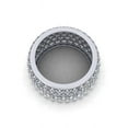 thumbnail image 3 of Natural 5.00Ct Round Cut Diamond Wide Pave Women's Anniversary Wedding Eternity Band Ring Solid 18k White Gold F VS2, 3 of 3