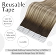 thumbnail image 3 of Extensiones de cabello Full Shine Tape en 100% cabello humano de 45 cm, 3 of 9