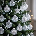 thumbnail image 6 of 24Pcs Silver Christmas Ball Ornaments, Shatterproof Clear & Glitter Gold Xmas Baubles, Christmas Tree Hanging Decorations for Wedding Holiday Party Home Decor, 6 of 6