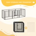 thumbnail image 4 of 8 Panel Pet Playpen Play Yard Fence Home DIY Heavy-Duty Metal Foldable Indoor Outdoor 31.5"H, 4 of 6