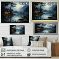 thumbnail image 4 of Designart "Moonlit Lake China Art painting" Chinese Floater Framed Wall Art Living Room, 4 of 7