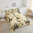 thumbnail image 4 of Erosebridal Sailboat Comforter Sets King Size, Ocean Anchor Comforters & Duvets, Marine Lighthouse Decor, 3-Piece, 4 of 7