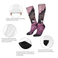 thumbnail image 3 of Rateoe Flower Bald Eagle Pattern Women’s Knee High Crew Socks,Trouser Socks Comfortable, Breathable, Moisture-Wicking and Soft, 3 of 6