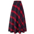 thumbnail image 4 of DHFJKG Skirts For Women Tartan Plaid Pleated Midi Long Skirt A-line Autumn Winter Thickened Retro Versatile Skirt, 4 of 4